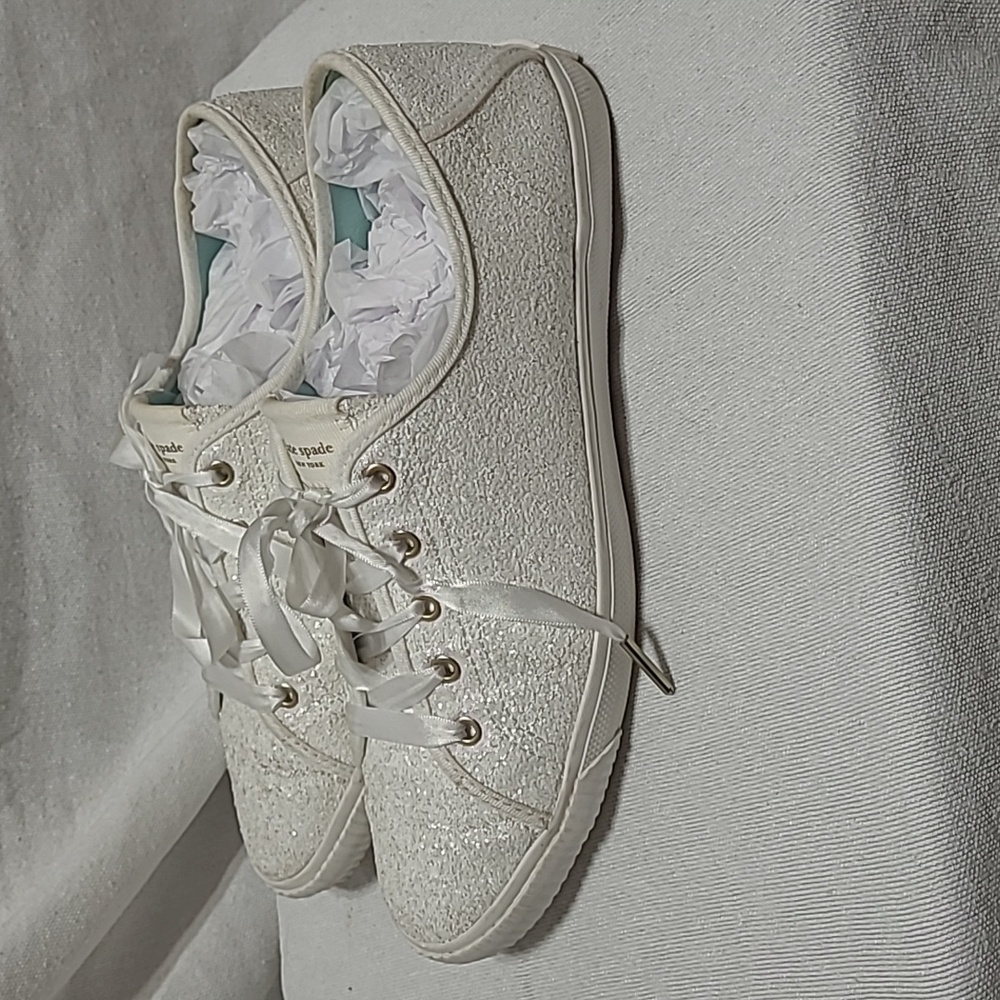 Kate Spade Trista Glitter Textile Sneakers Size 9.5 - Picture 5 of 14